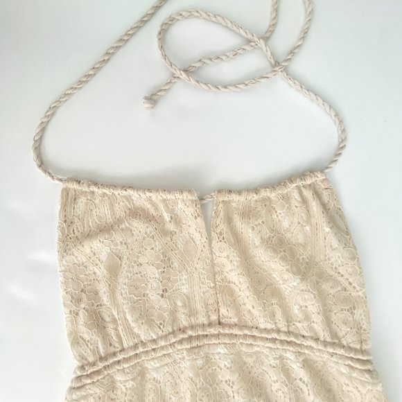 Dresses & Skirts - Small Cream / White Maxi Backless Dress: Beachy, Boho, Elegant Summer dress